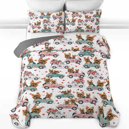 Shineful All Season Quilt 3-Piece Set Yorkie Joyride