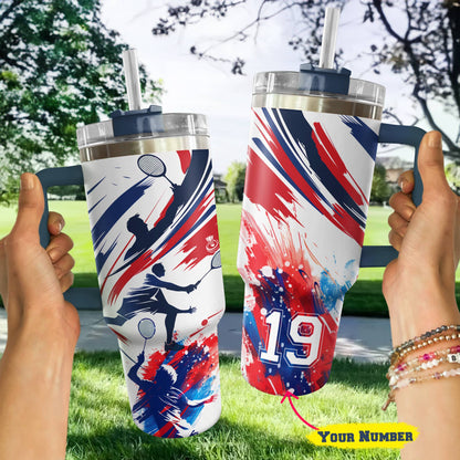 Glänzender Becher Badminton Personalisiert