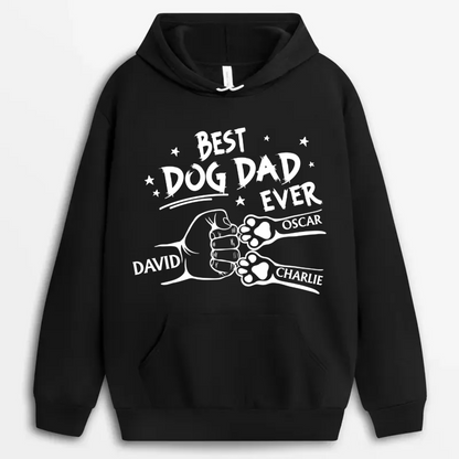 T-shirt unisexe personnalisé Shineful Best Dog Dad Ever Hand Punch