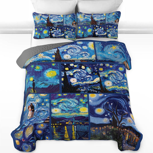 Shineful All Season Quilt 3-Piece Set Starry Night Sip