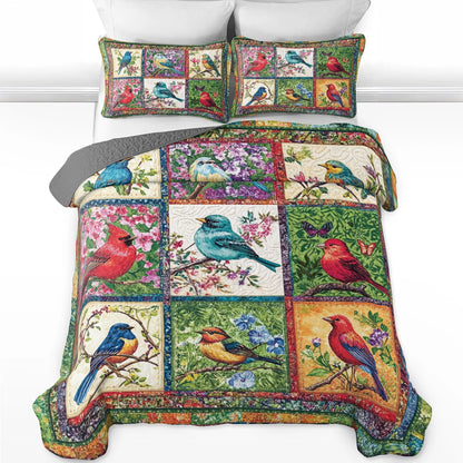 Shineful All Season Quilt 3-teiliges Set Song Bird Symphony