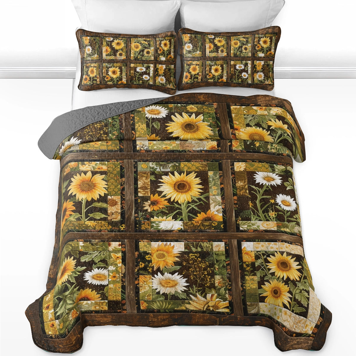 Shineful All Season Quilt 3-Piece Set Sunflower Serenade