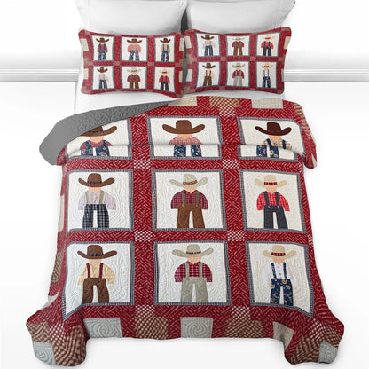 Ensemble de courtepointe toutes saisons Shineful 3 pièces Cowboy Little Buckaroo