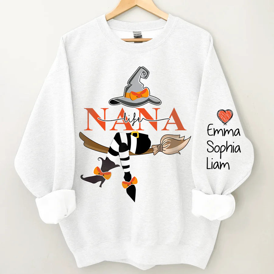 Shineful Sweatshirts 2D Print Personalized Nana Life Witch Halloween Sweatshirt