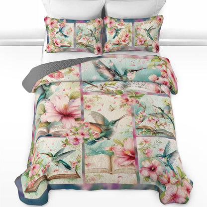 Shineful All Season Quilt 3-Piece Set Hummingbird Haven