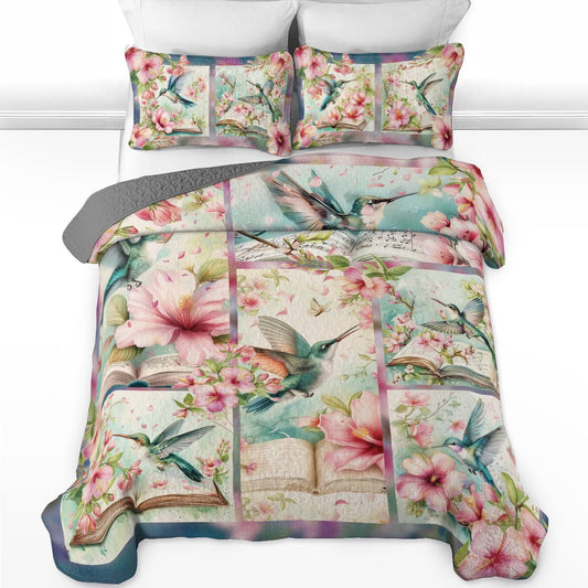 Shineful All Season Quilt 3-Piece Set Hummingbird Haven