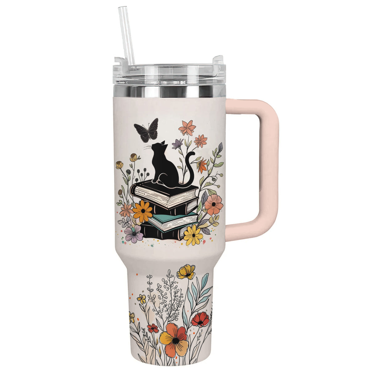 Reading Shineful™ Tumbler Cat & Book Nl09 40Oz