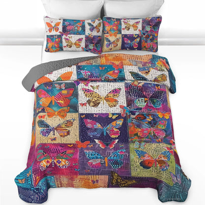 Shineful All Season Quilt 3-teiliges Set Flutter Fantasy Butterfly