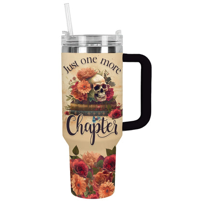 Glänzender Becher Totenkopf &amp; Blumen Lesen