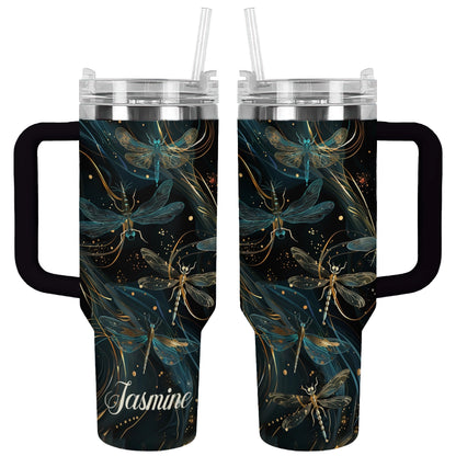 Shineful Tumbler Personalized Magical Dragonfly