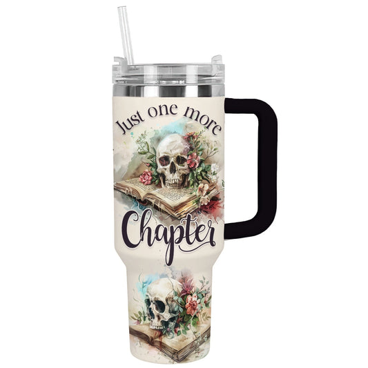 Shineful Tumbler Reading Skull & Books