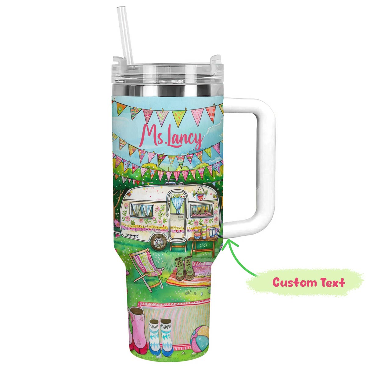 Shineful Tumbler Camping Bliss Personalized