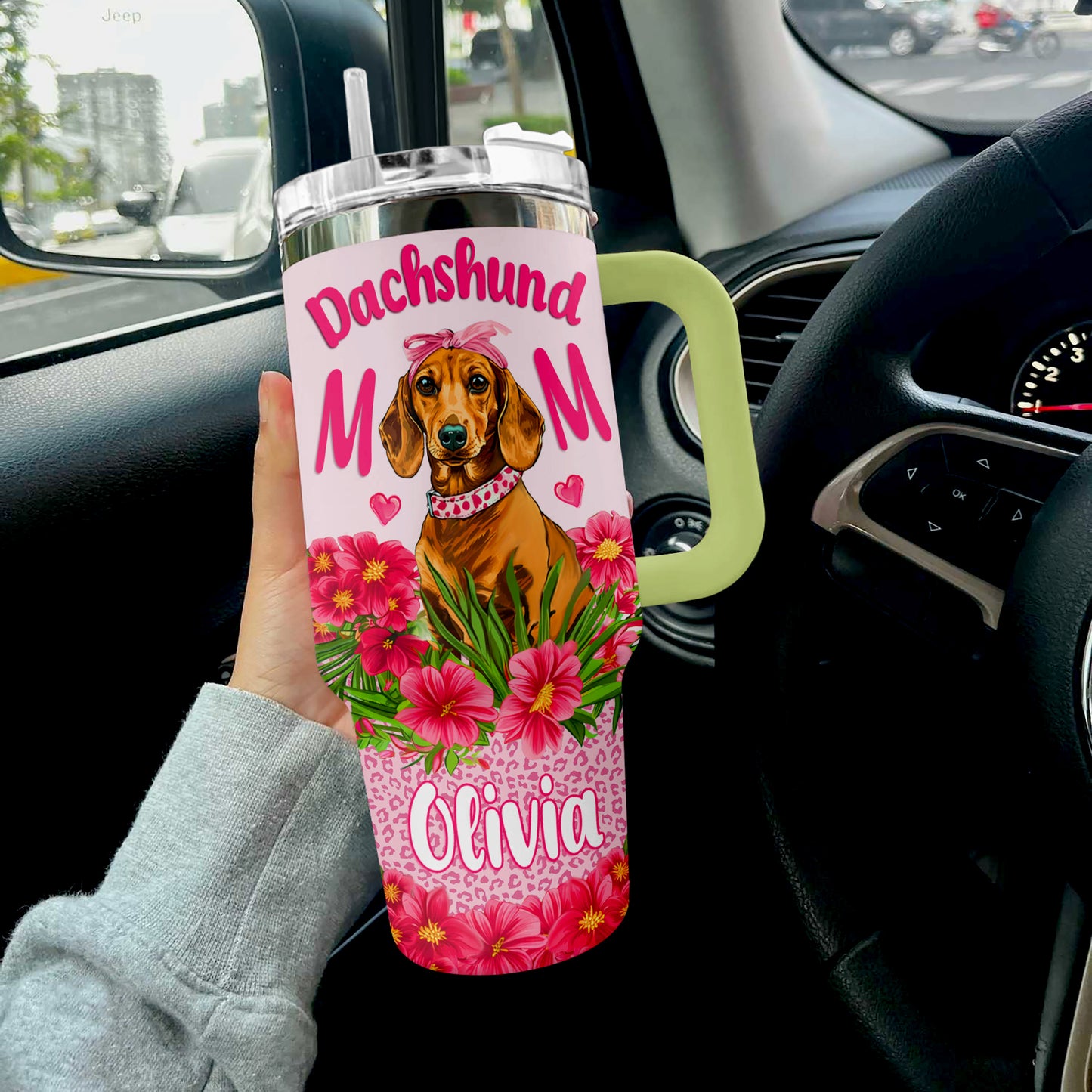 Shineful Tumbler Personalized Dachshund Mom