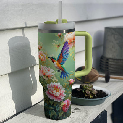 Shineful Tumbler Blooming Hummingbird