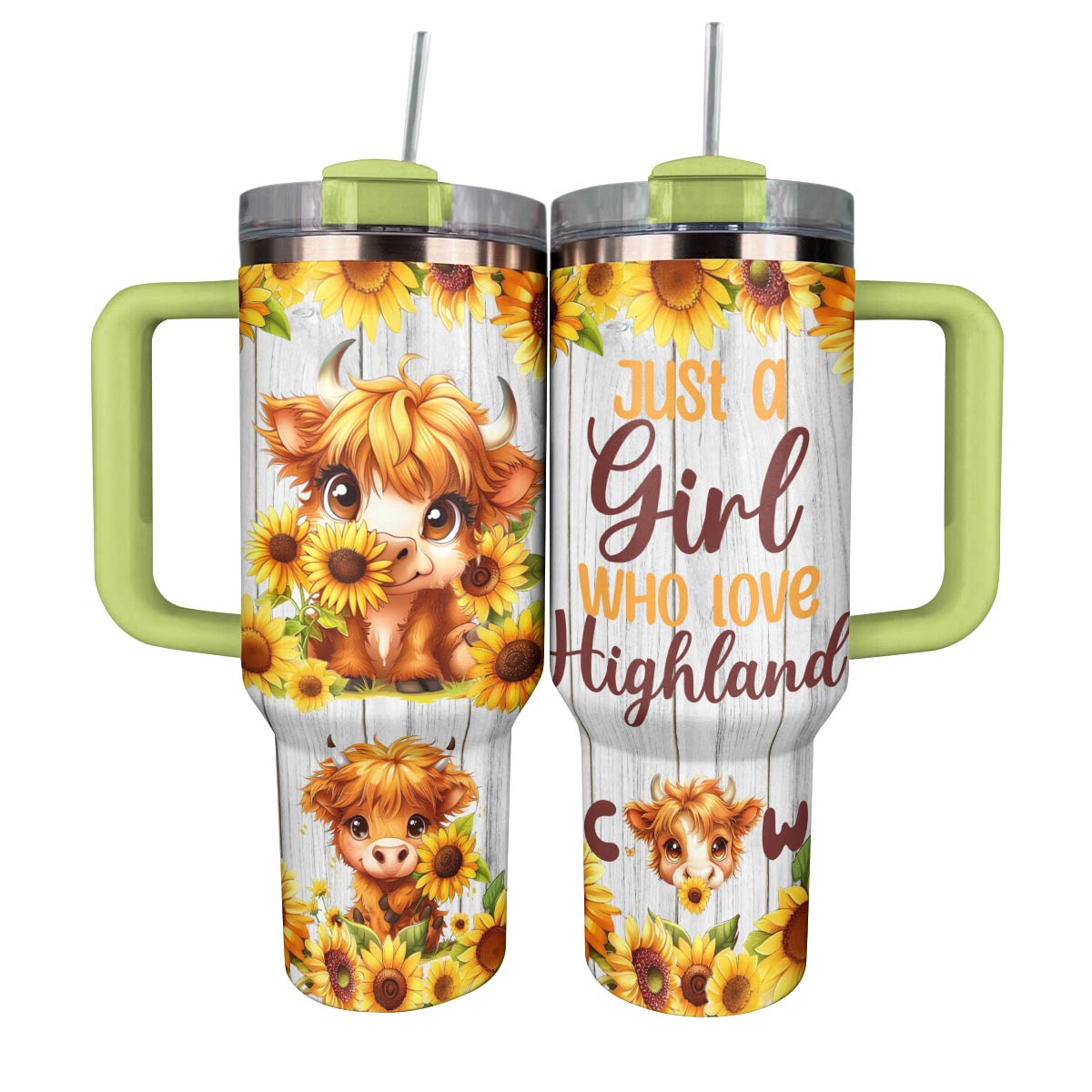 Shineful Tumbler Just A Girl Who Love Highland Cow