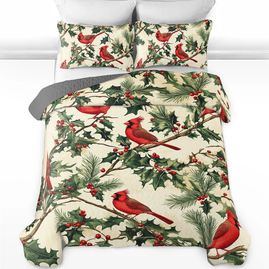 Shineful All Season Quilt 3-Piece Set Cardinal Bliss