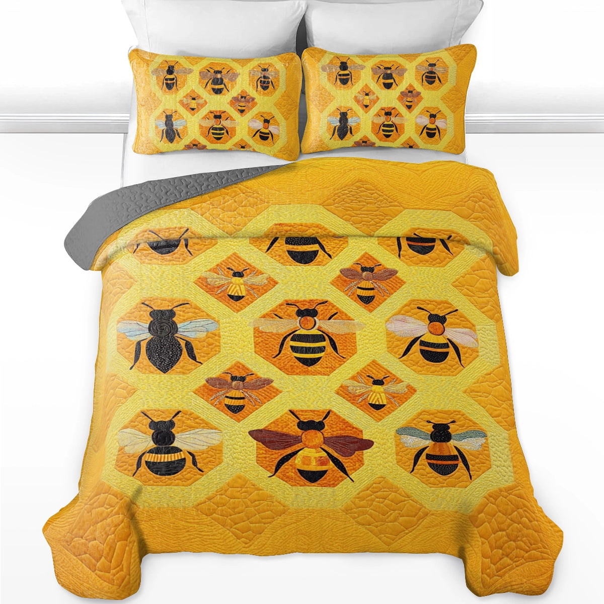 Shineful All Season Quilt 3-Piece Set  Bee Cozy