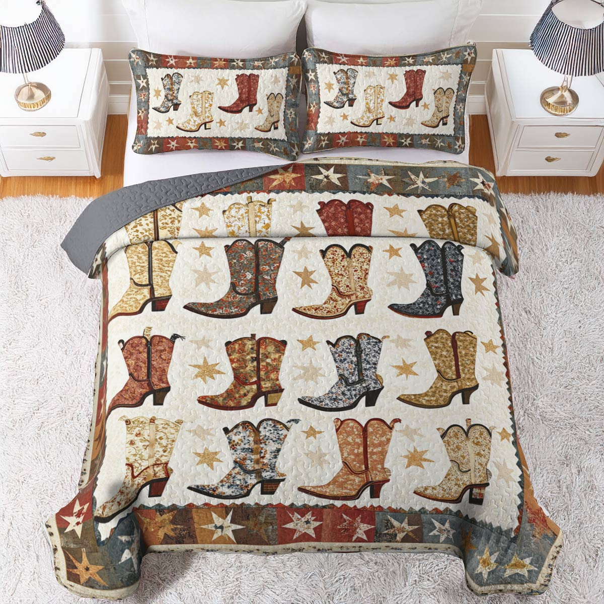 Shineful All Season Quilt 3-Piece Set Cowboy Charm