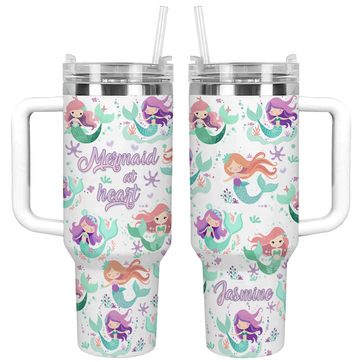 Shineful Tumbler Personalized Mermaid At Heart