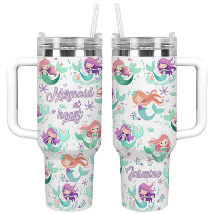 Shineful Tumbler Personalized Mermaid At Heart