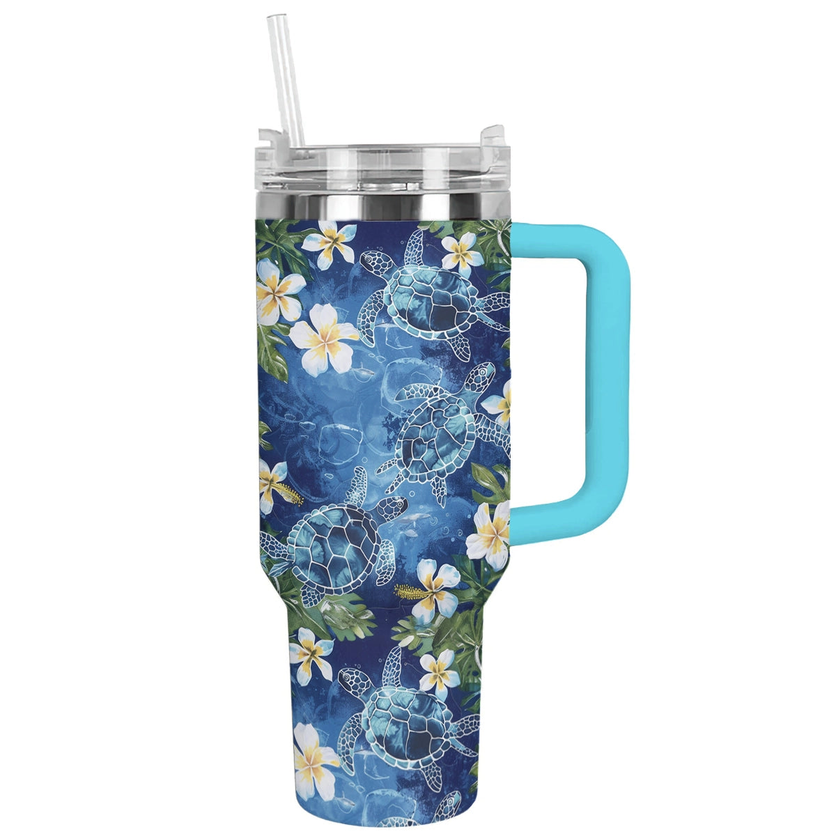 Shineful Tumbler Blue Tropical Sea Turtle