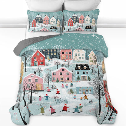 Shineful All Season Quilt 3-teiliges Set Weihnachten Winter Wunderland