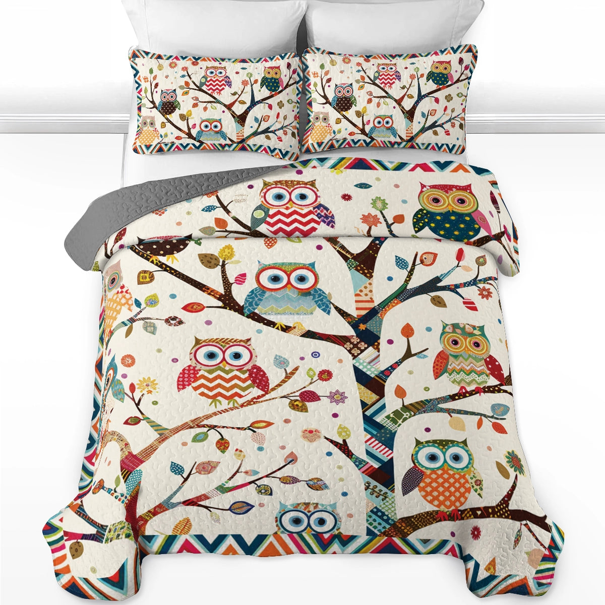 Shineful All Season Quilt 3-Piece Set Whimsy Owl