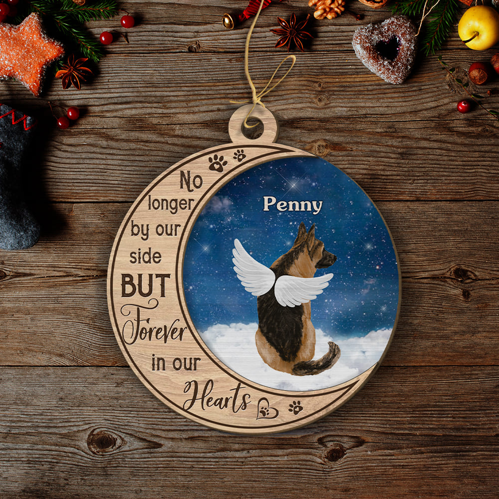 Dog Lovers - No Longer By Your Side Shinefulgift® Perzonalized Wooden Ornament