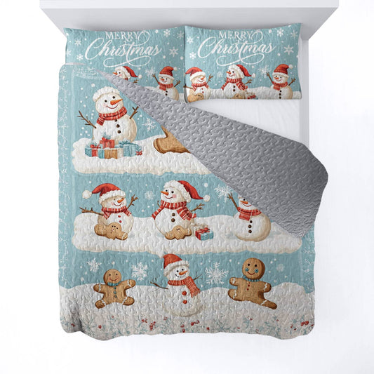 Shineful All Season Quilt 3-Piece Set Frosty Friends