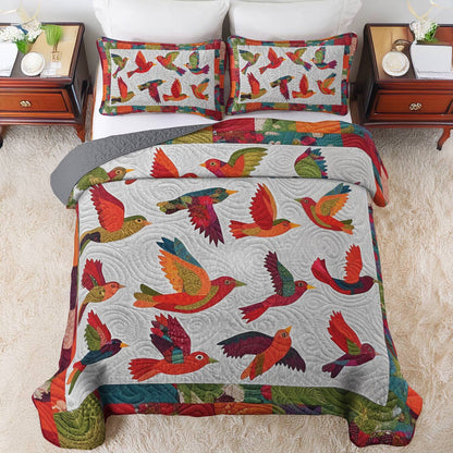 Shineful All Season Quilt 3-Piece Set Tropical Bird