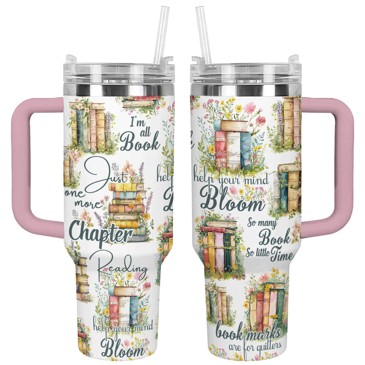 Shineful Tumbler lit des livres en fleurs