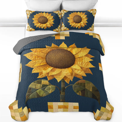 Shineful All Season Quilt 3-Piece Set Sunflower Dreams