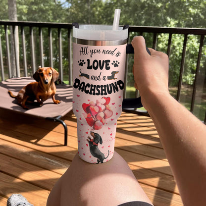 Shineful Tumbler Dachshund Paws of Love: