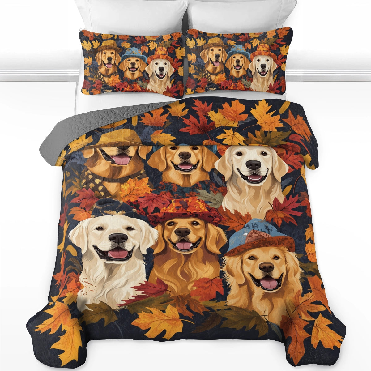 Shineful All Season Quilt 3-Piece Set Golden Harvest