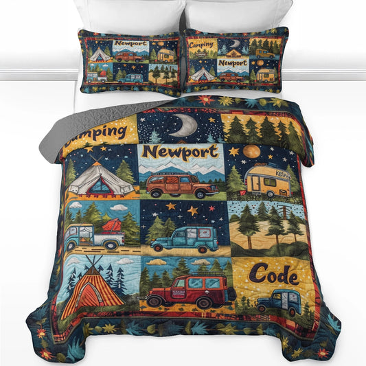 Shineful All Season Quilt 3-Piece Set Newport Camping Code