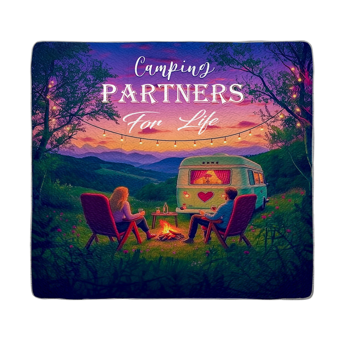 Shineful All Season Quilt 3-Piece Set - Camping Partners for Life