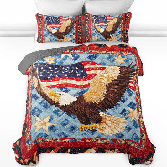 Shineful All Season Quilt 3-Piece Set American Spirit