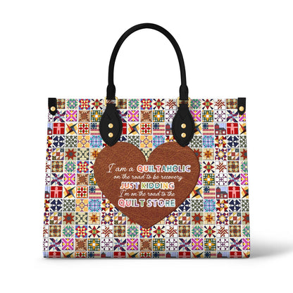 Shineful Leather Bag Quilt Blocks Heart