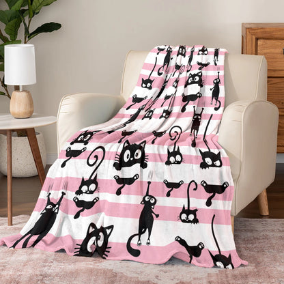 Shineful Fleece Blanket Curious Cats