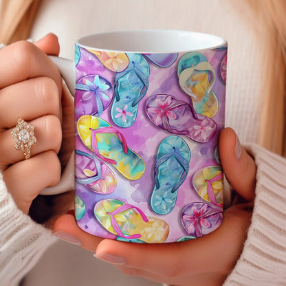 Tasse en céramique brillante Flipflop Fantasy