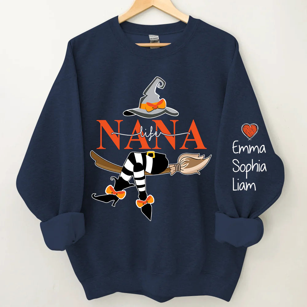 Shineful Sweatshirts 2D Print Personalized Nana Life Witch Halloween Sweatshirt