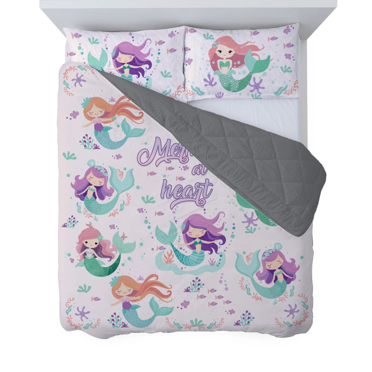 Shineful All Season Quilt 3-Piece Set Mermaid At Heart