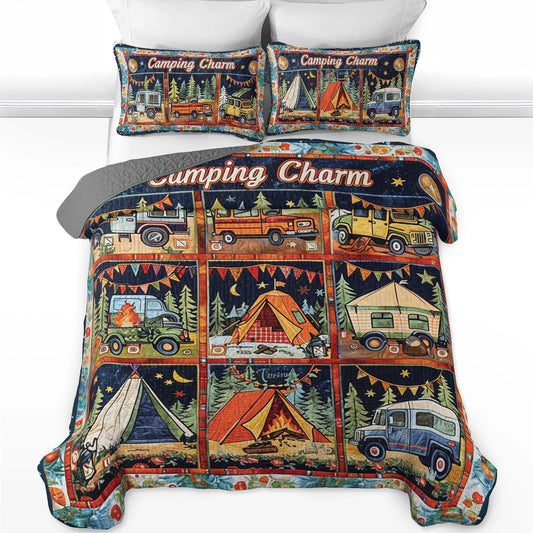 Shineful All Season Quilt 3-teiliges Set Camping Charm 