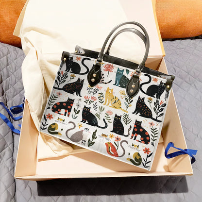 Sac en cuir brillant Botanical Cat Bliss