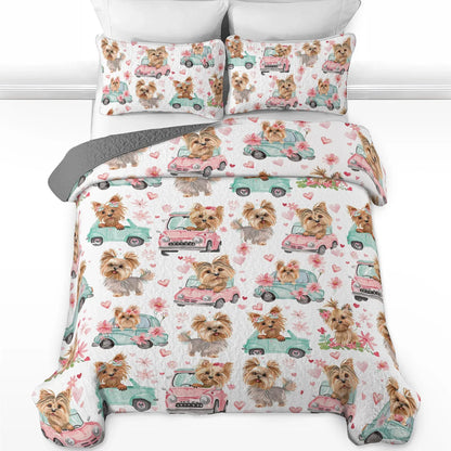 Shineful All Season Quilt 3-Piece Set Yorkie Love