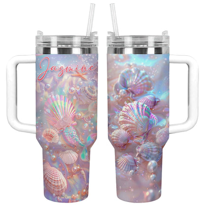 Shineful Glossy Tumbler Personalized Shell Lagoon