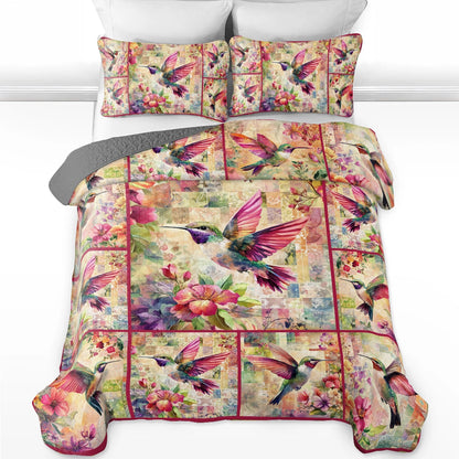 Shineful All Season Quilt 3-teiliges Set Blossom Breeze Kolibri 