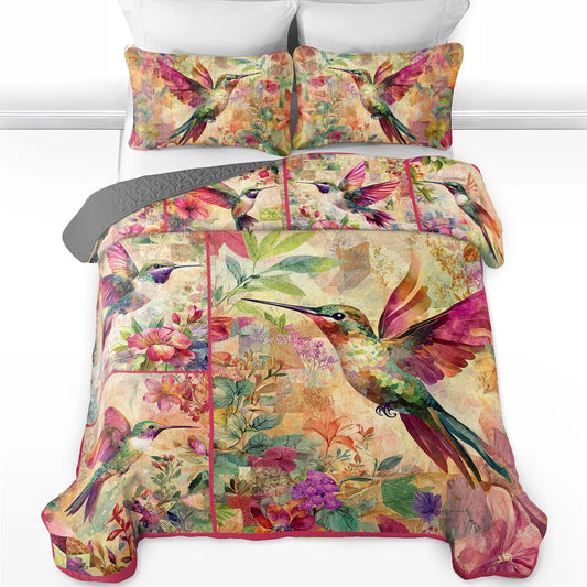 Shineful All Season Quilt 3-teiliges Set Hummingbird Harmony