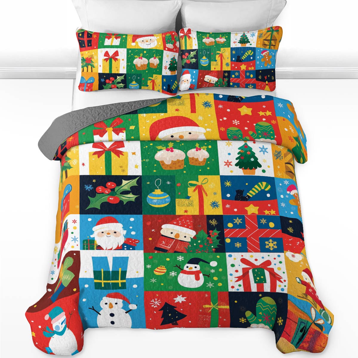 Shineful All Season Quilt 3-Piece Set Festive Joy