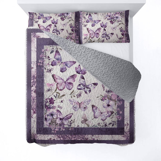 Shineful All Season Quilt 3-Piece Set Butterfly Heaven